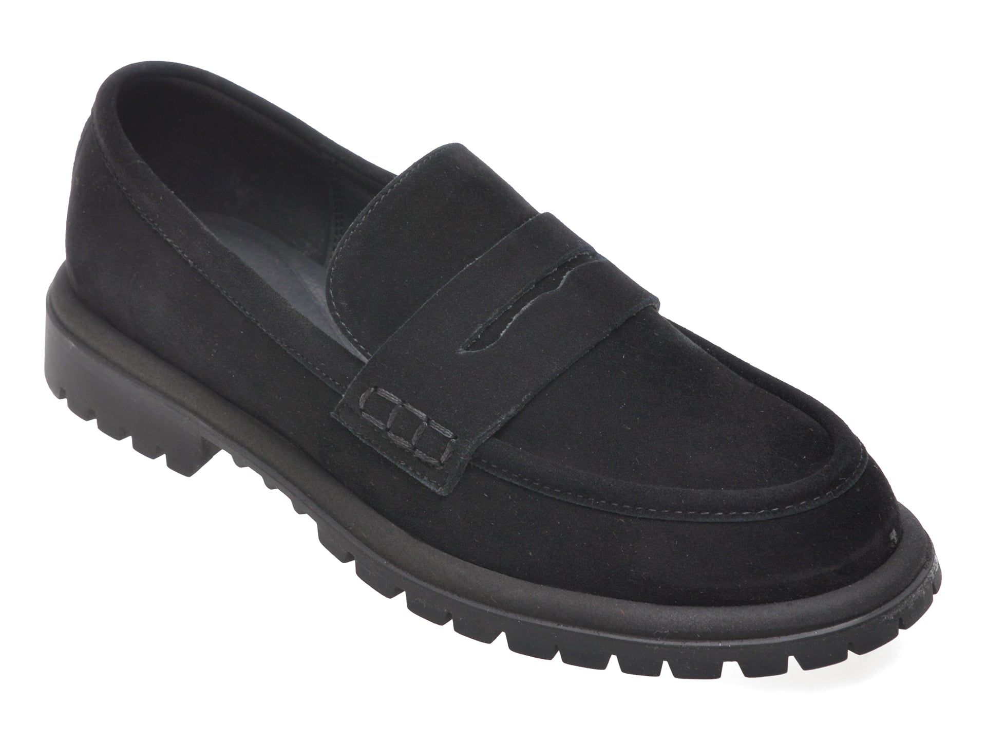 Mocasini EPICA negri, 39881, din piele intoarsa