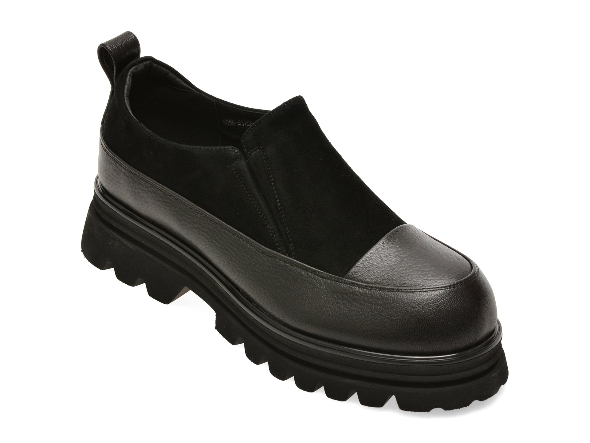Mocasini EPICA negri, M1196, din piele naturala