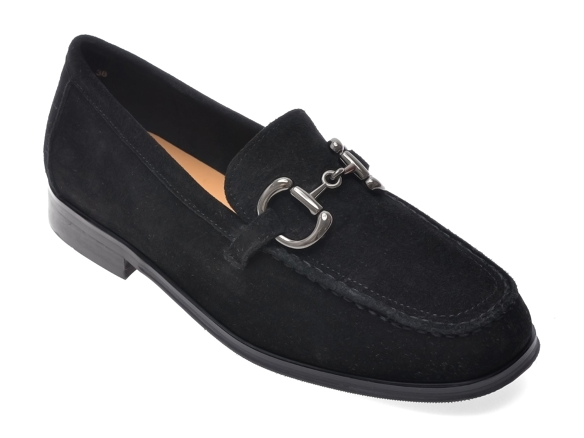 Mocasini FLAVIA PASSINI negri, V1789G1, din piele intoarsa