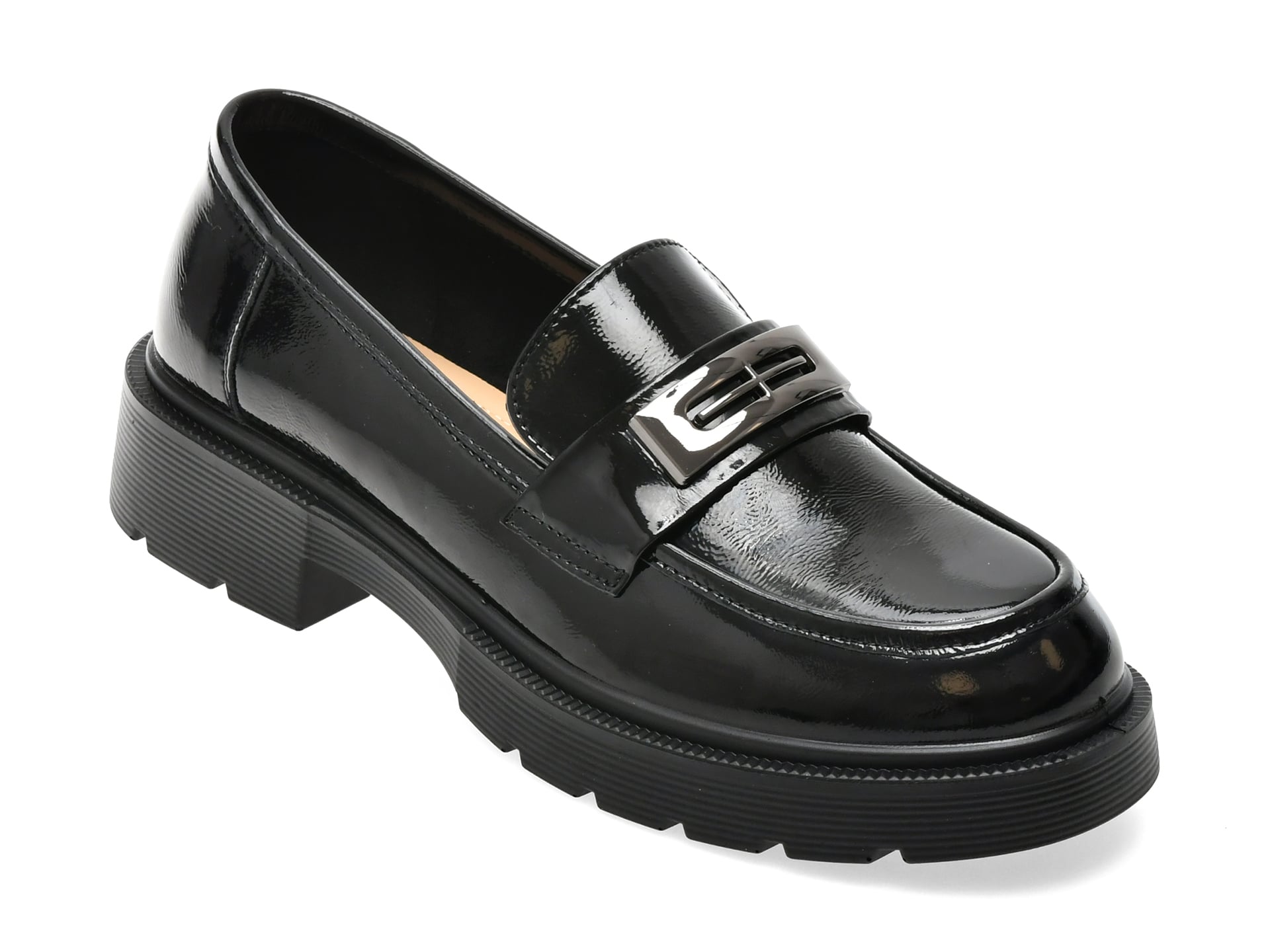 Mocasini GRYXX negri, 6310, din piele naturala lacuita