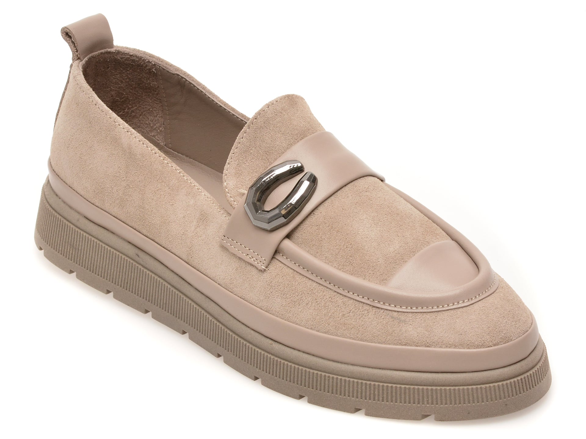 Mocasini IMAGE gri, 1467018, din piele intoarsa