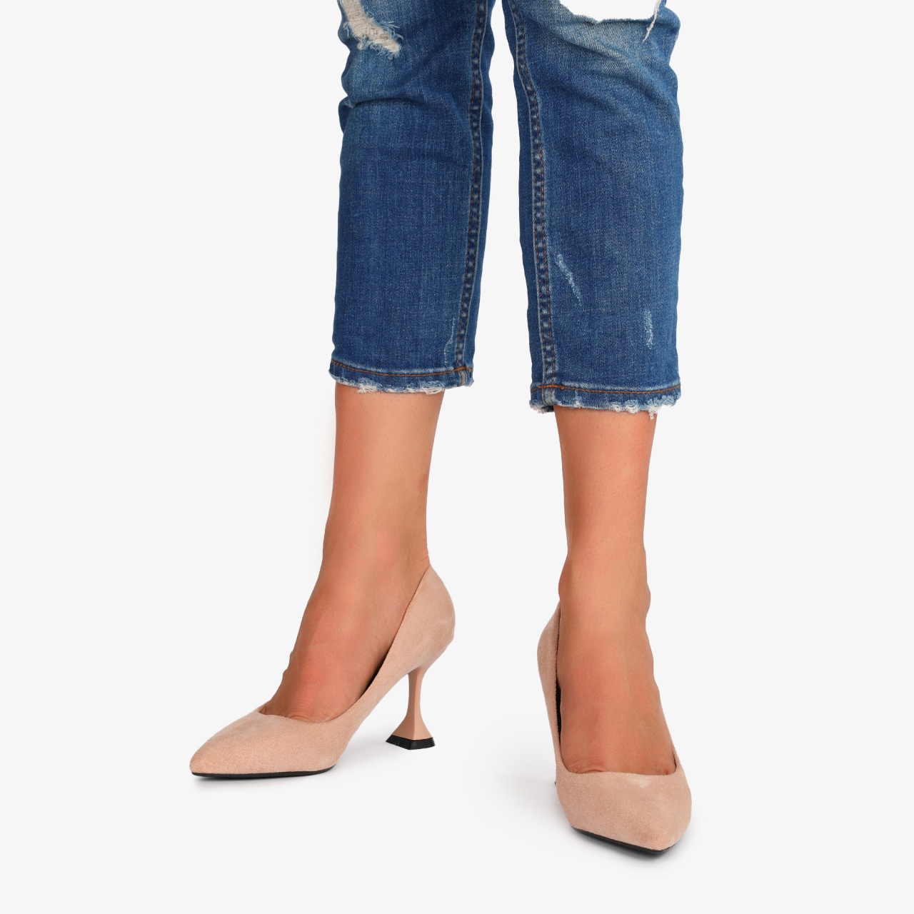Pantofi Eleganti dama din Piele Ecologica Intoarsa CRL0559 Bej