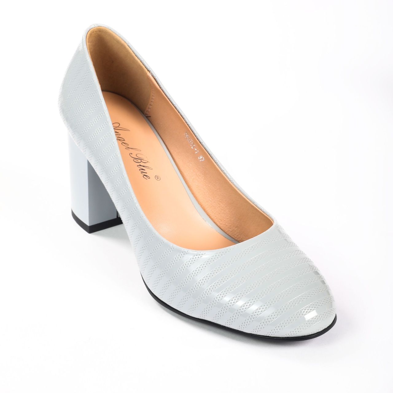 Pantofi Eleganti dama din Piele Ecologica Lacuita CRL0132 Gri