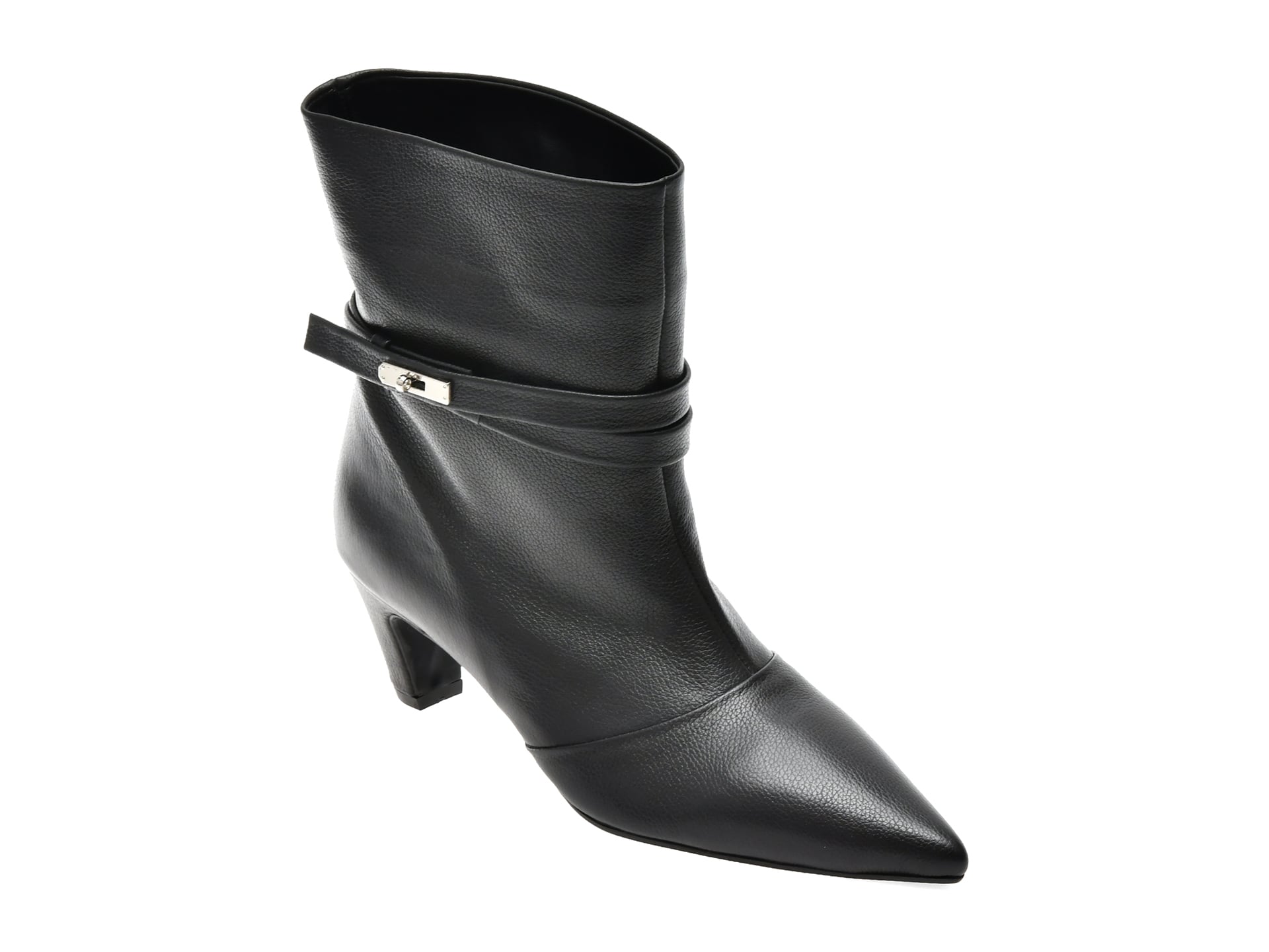 Botine elegante EPICA negre, 3691825, din piele naturala
