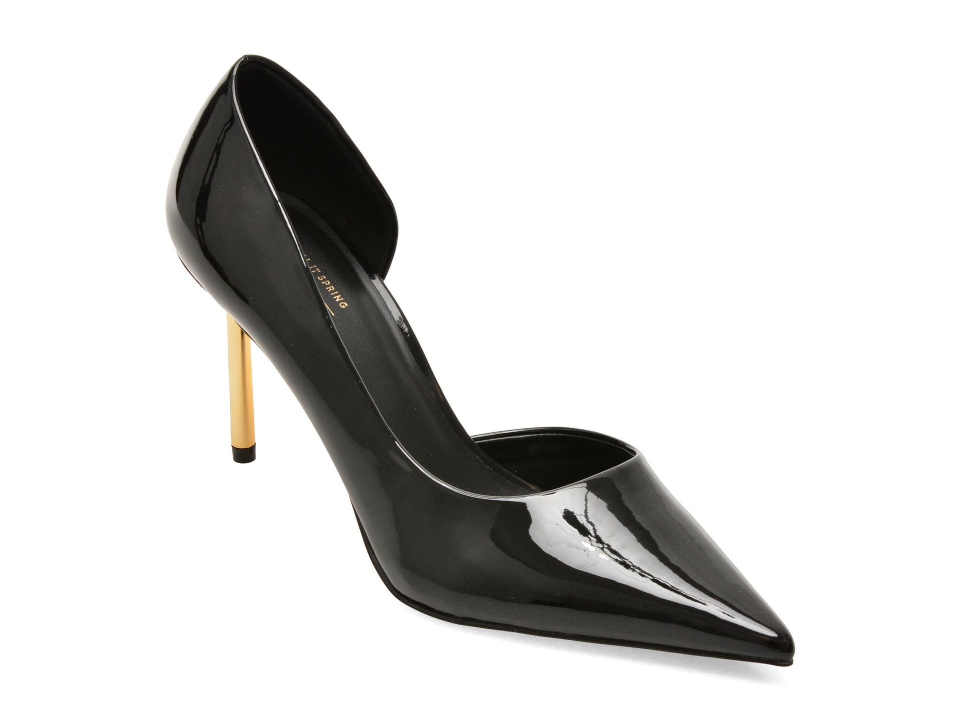 Pantofi eleganti CALL IT SPRING negri, VIONNA 001, din piele ecologica lacuita