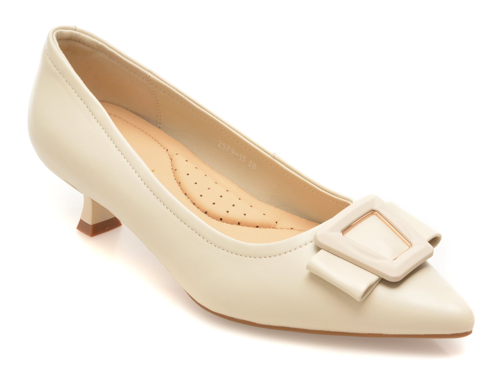 Pantofi eleganti EPICA bej, 2579, din piele naturala