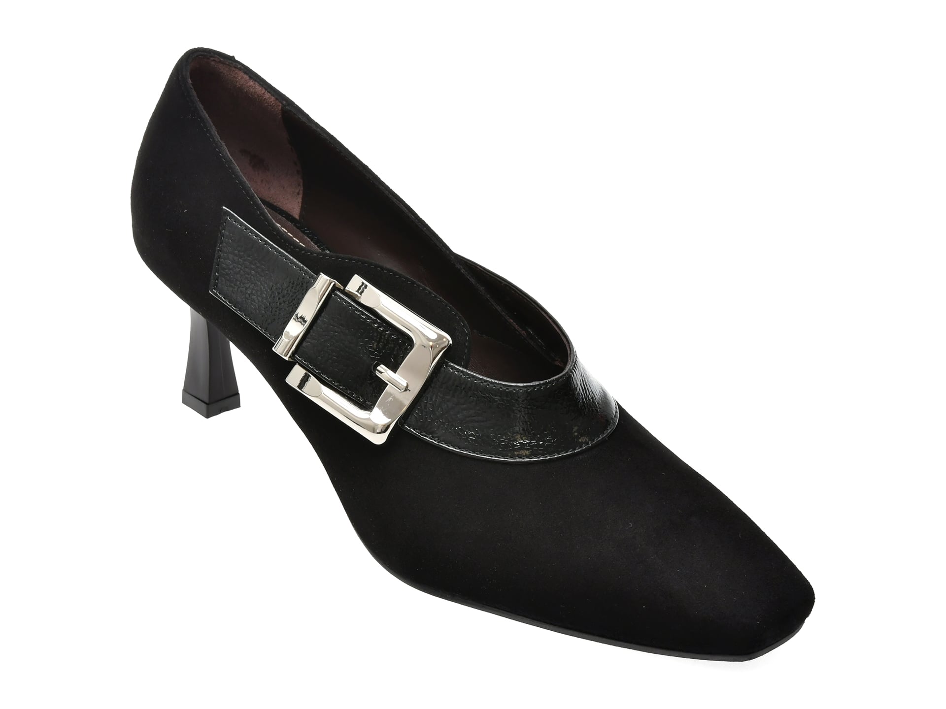 Pantofi eleganti EPICA negri, 1024171, din piele intoarsa