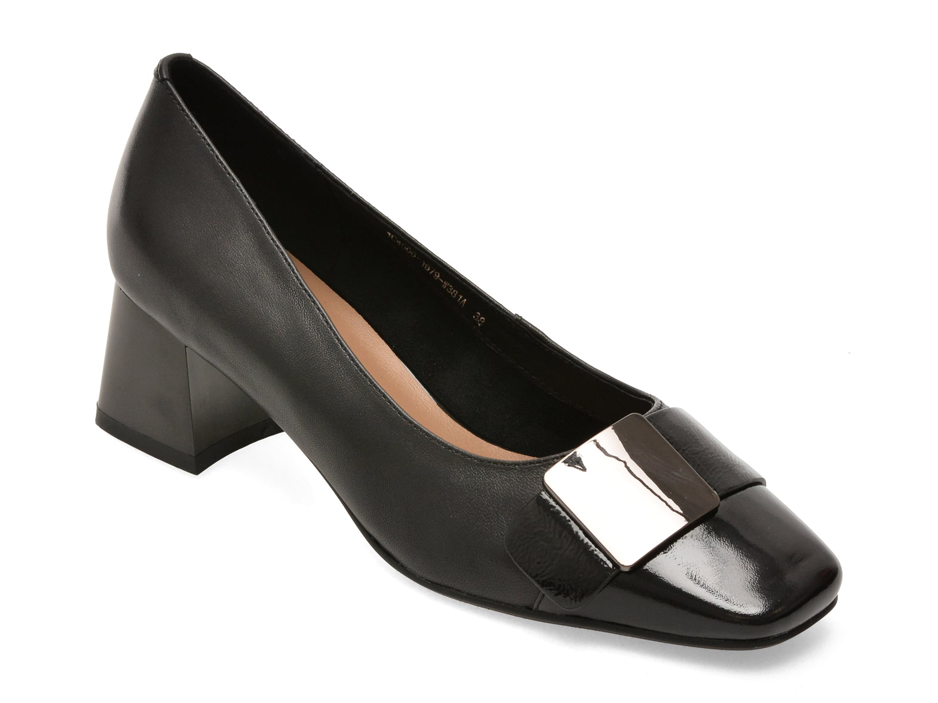 Pantofi eleganti EPICA negri, 1C4506, din piele naturala