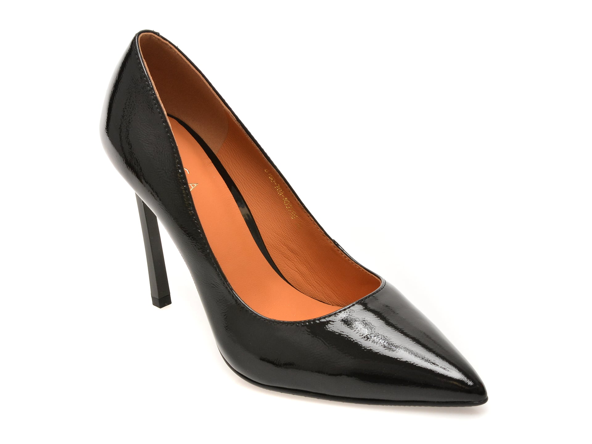 Pantofi eleganti EPICA negri, E19070, din piele naturala lacuita