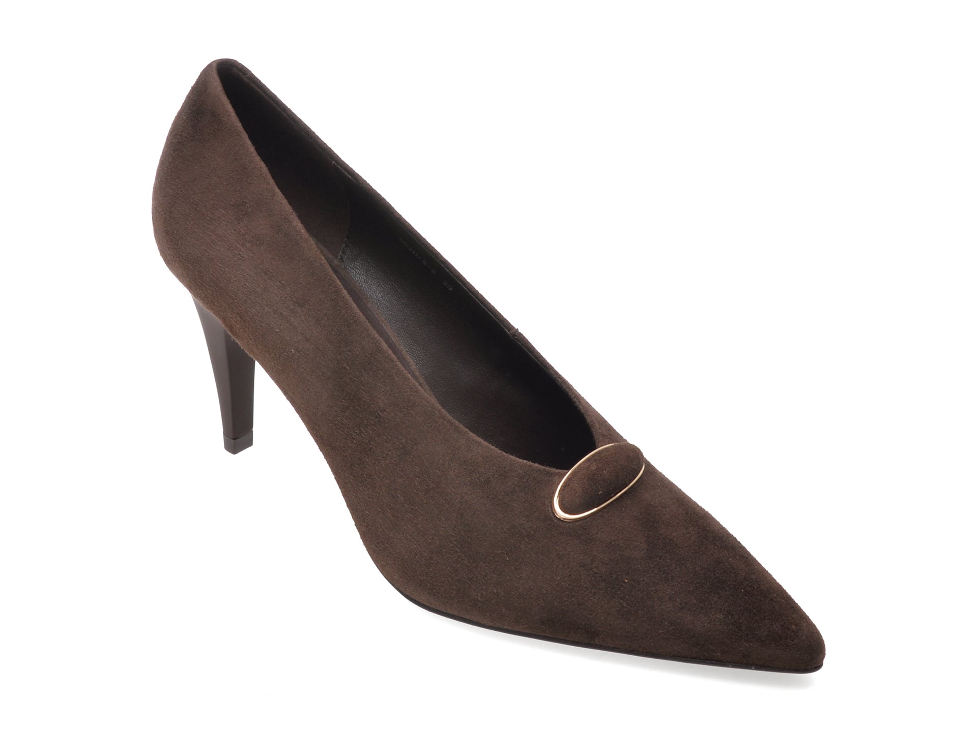 Pantofi eleganti EPICA PREMIUM maro, 601D, din piele intoarsa