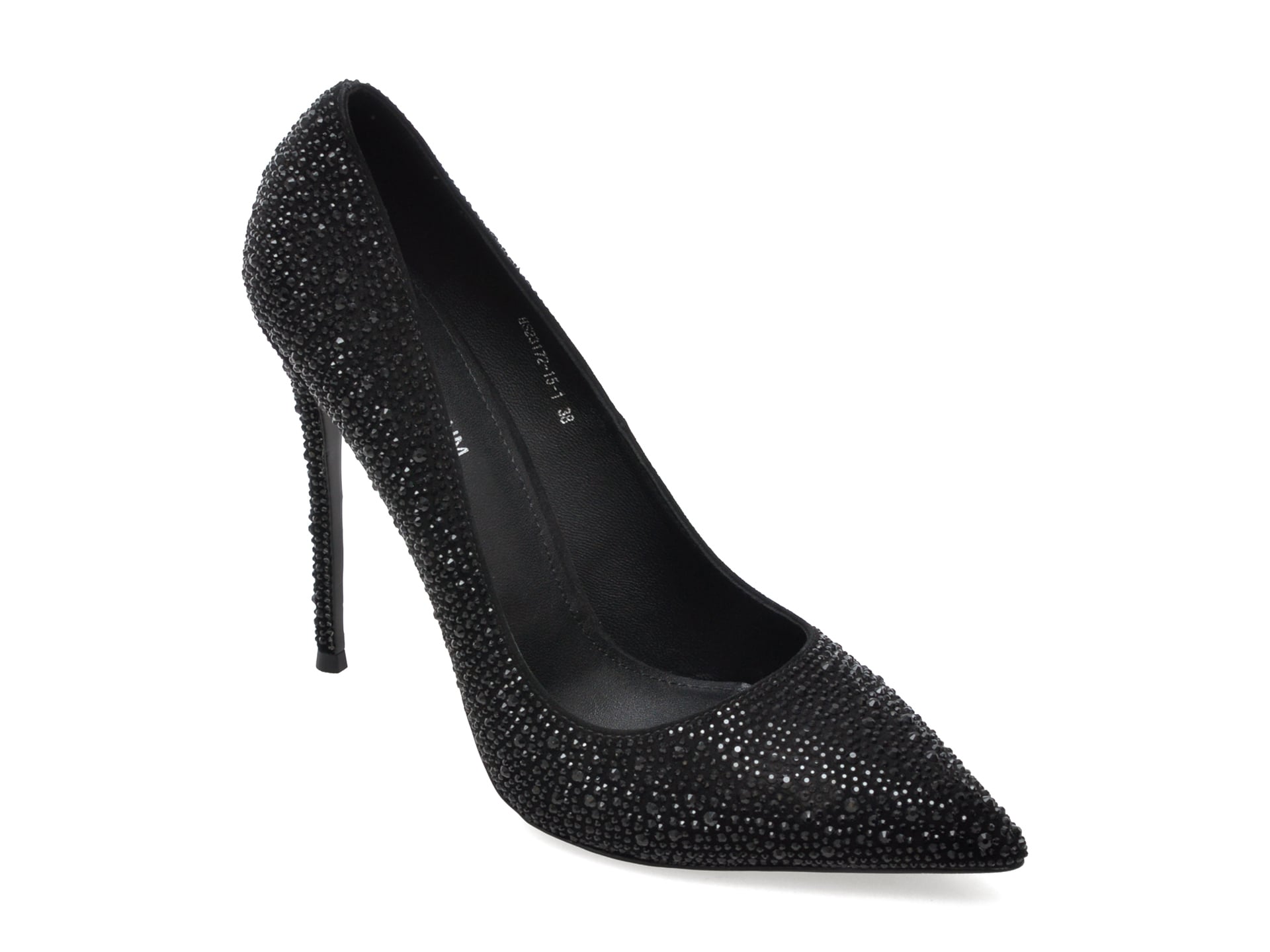 Pantofi eleganti EPICA PREMIUM negri, 2317215, din piele intoarsa
