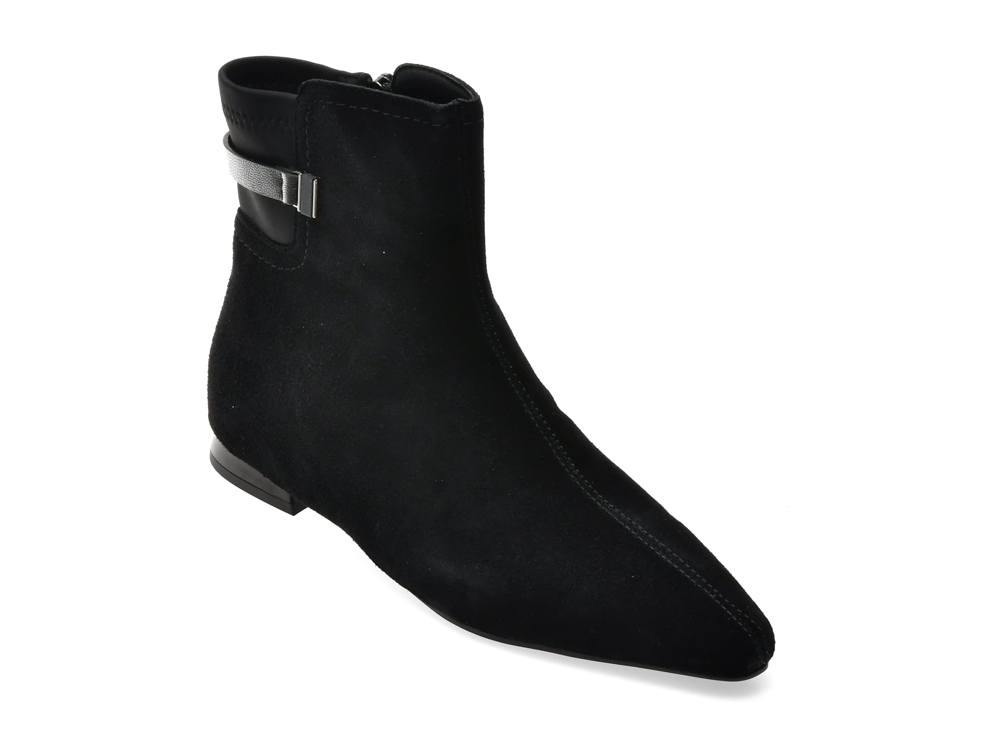 Botine ALDO negre, H601, din piele intoarsa