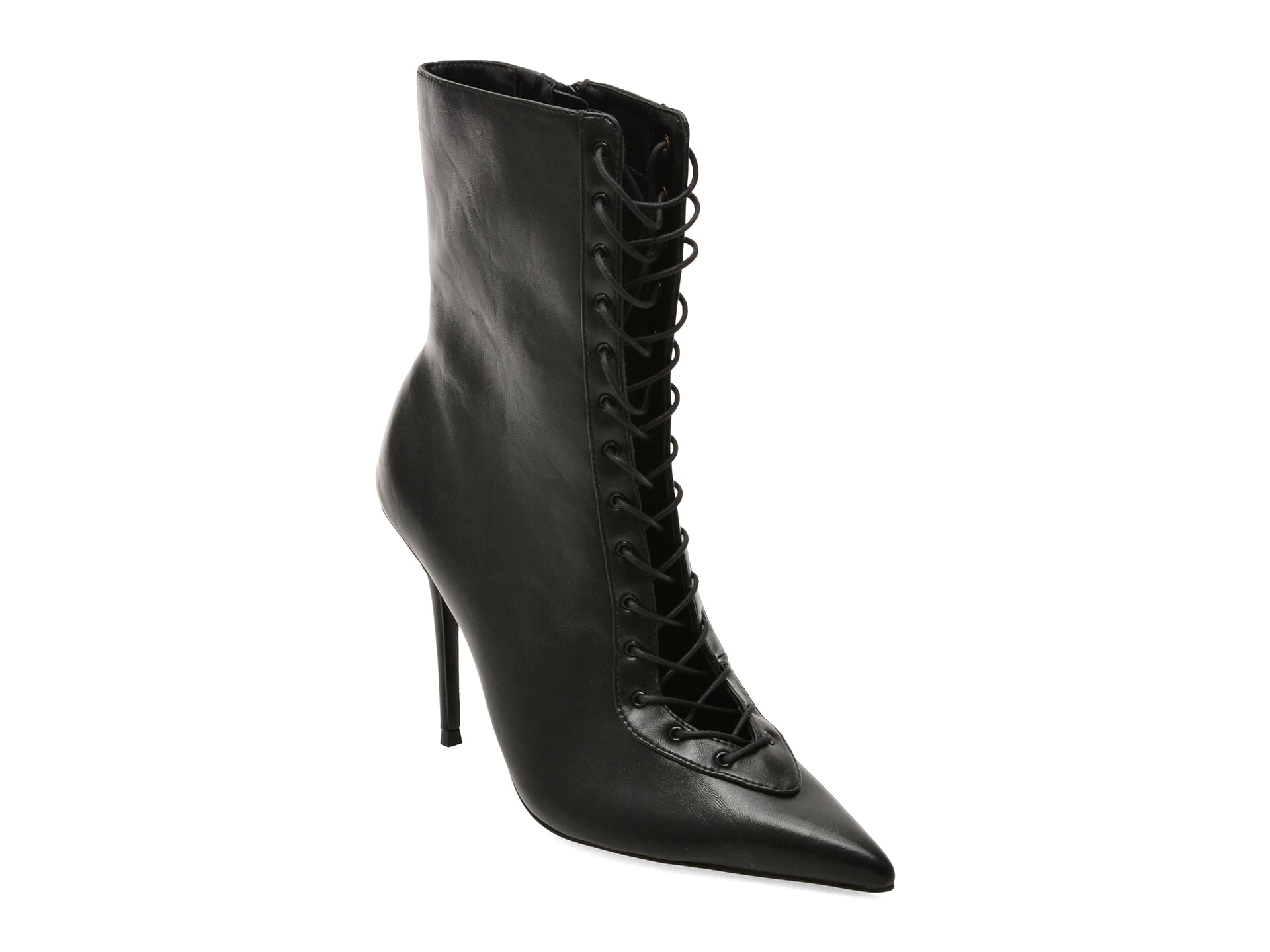 Botine elegante ALDO negre, MARCELLE 001, din piele ecologica