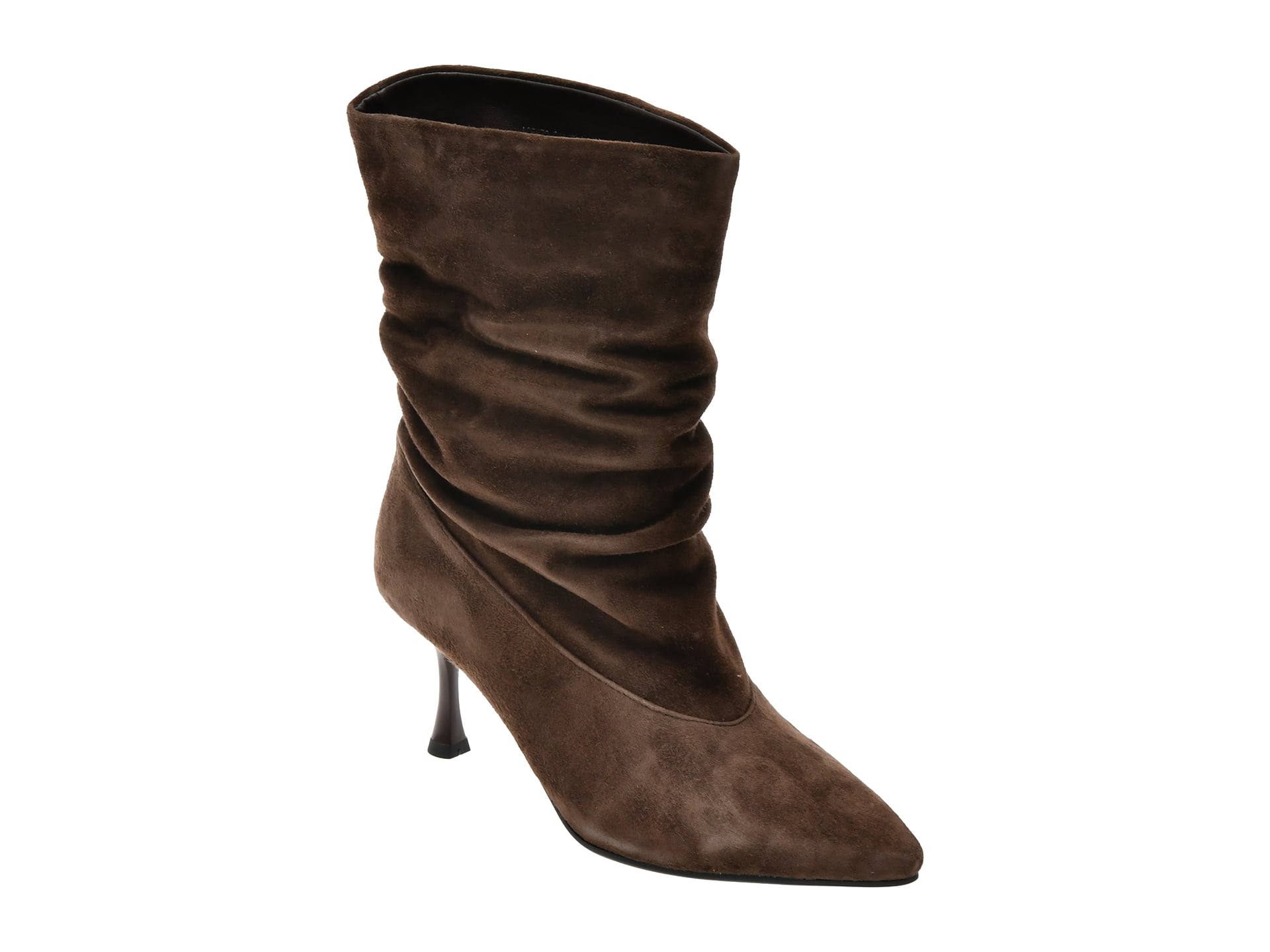 Botine elegante EPICA maro, AC5872, din piele intoarsa