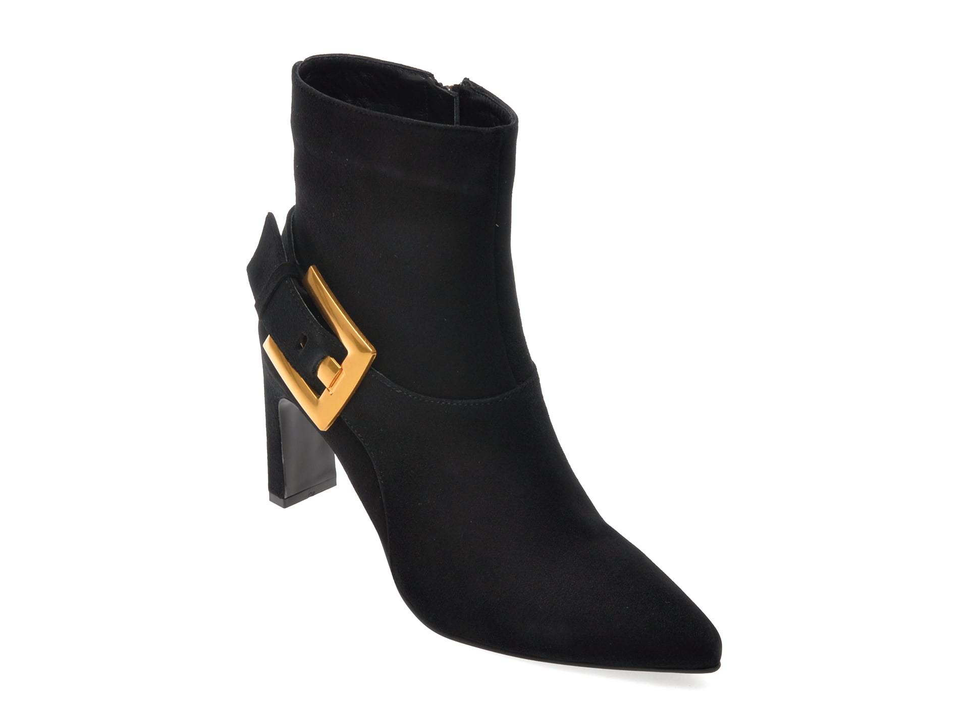 Botine elegante EPICA negre, 274087, din piele intoarsa