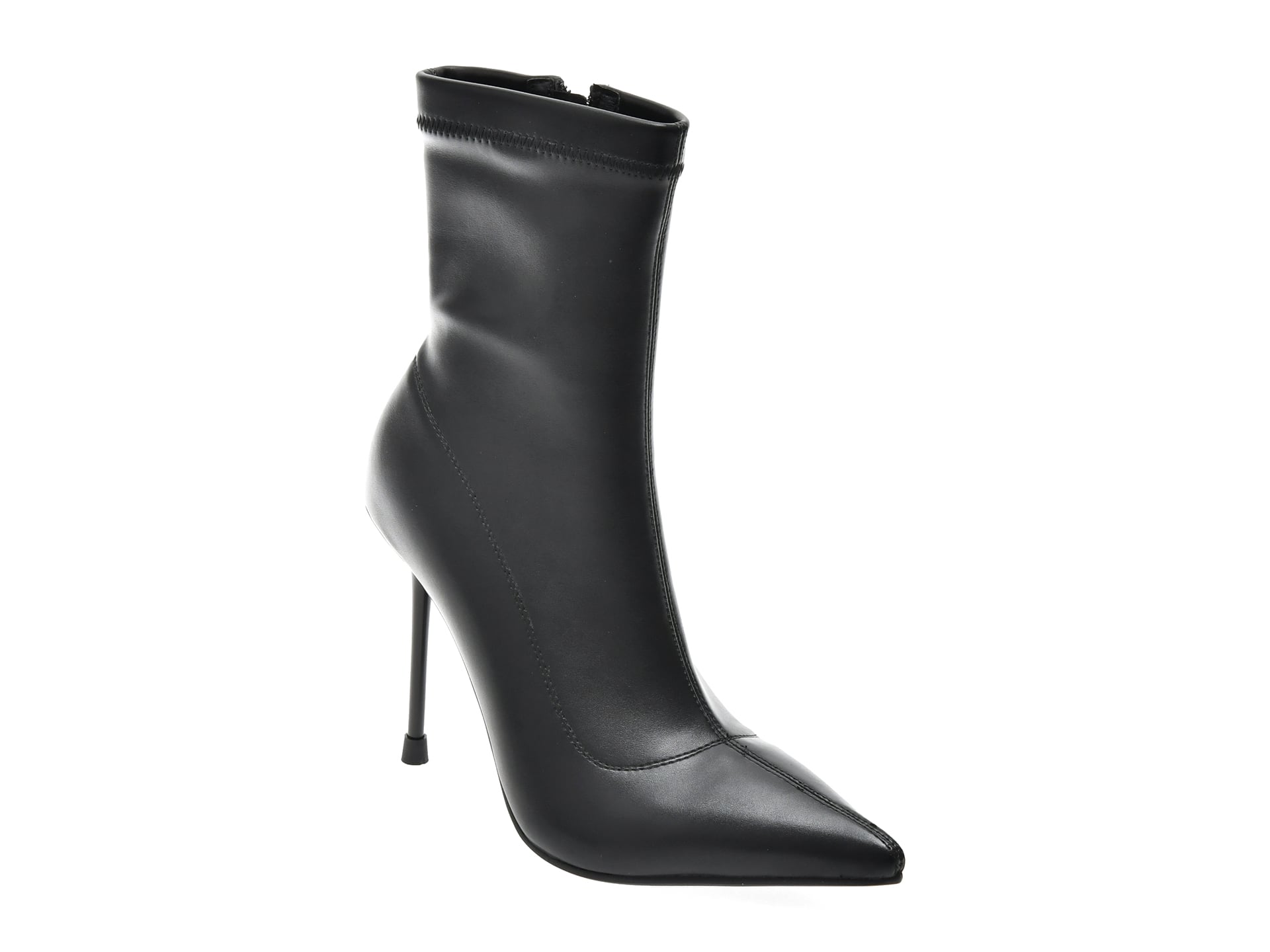 Botine elegante EPICA negre, AC6310, din piele ecologica