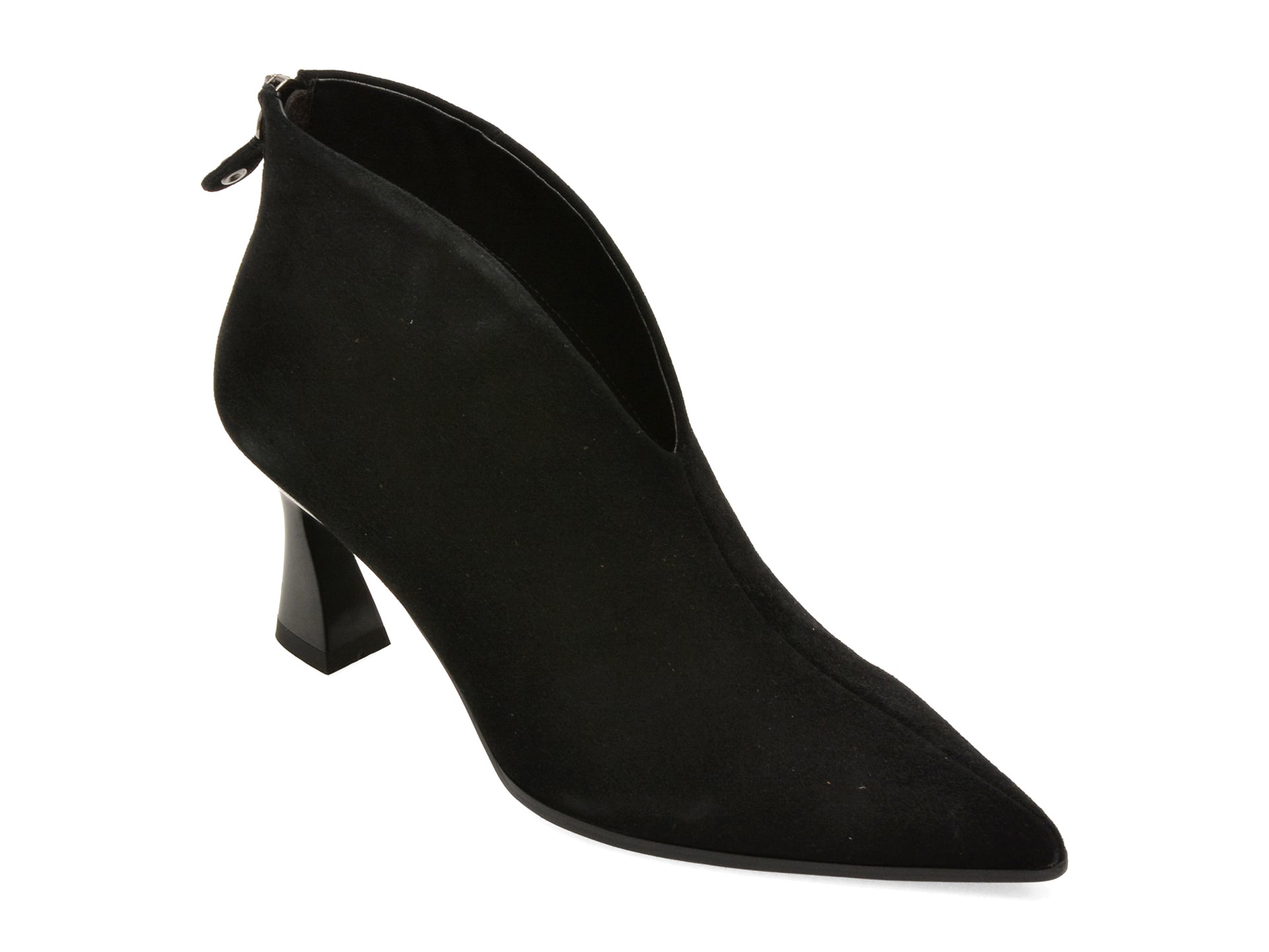 Botine elegante EPICA negre, HX2272, din piele intoarsa