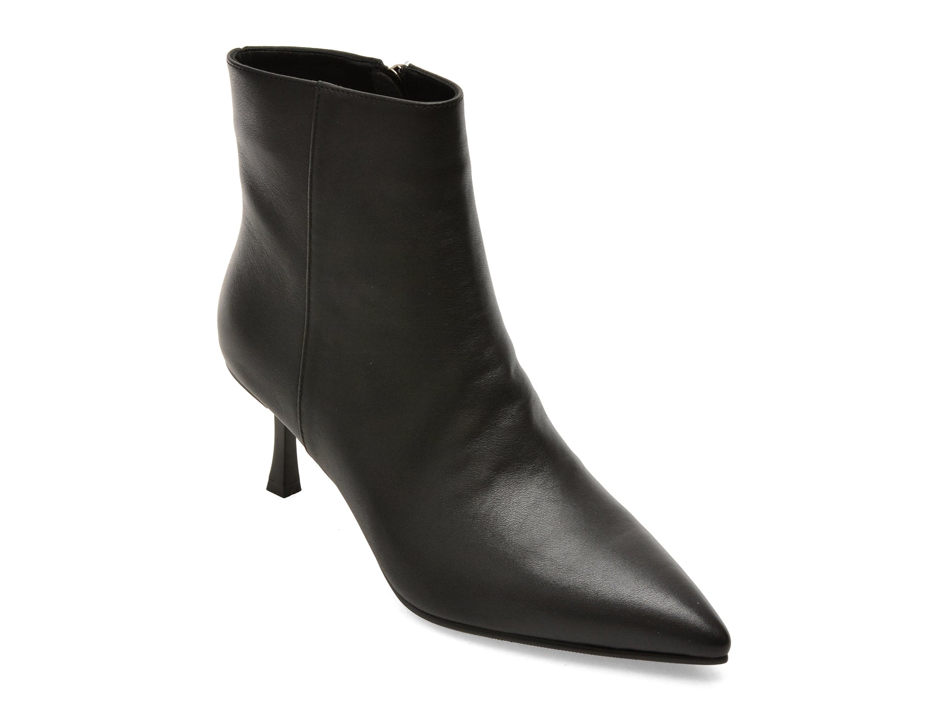Botine elegante EPICA negre, X3H81, din piele naturala