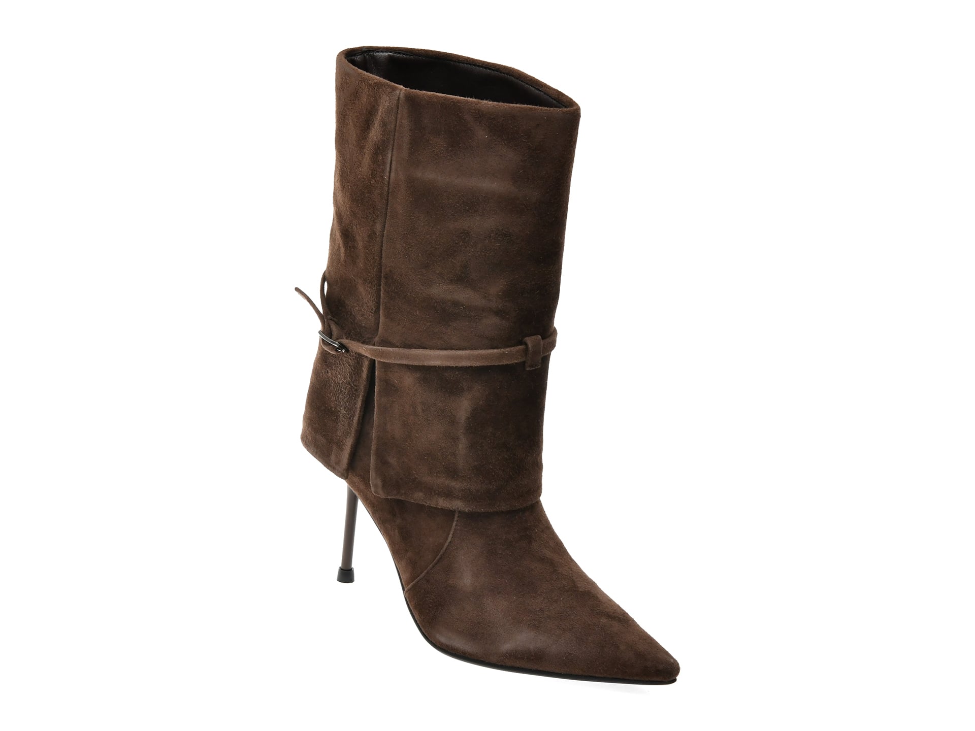 Botine elegante FLAVIA PASSINI maro, AC6504, din piele intoarsa