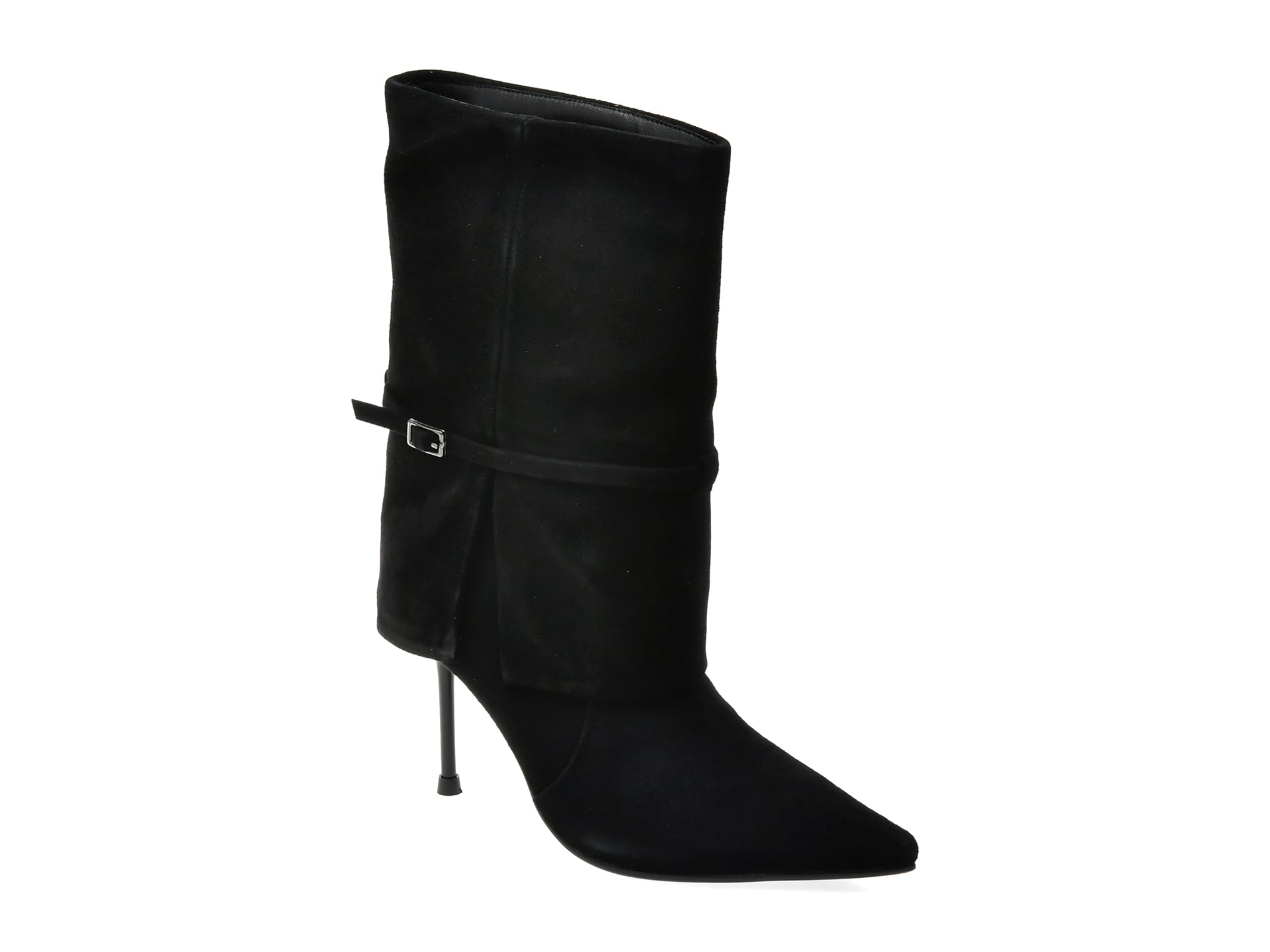 Botine elegante FLAVIA PASSINI negre, AC6504, din piele intoarsa