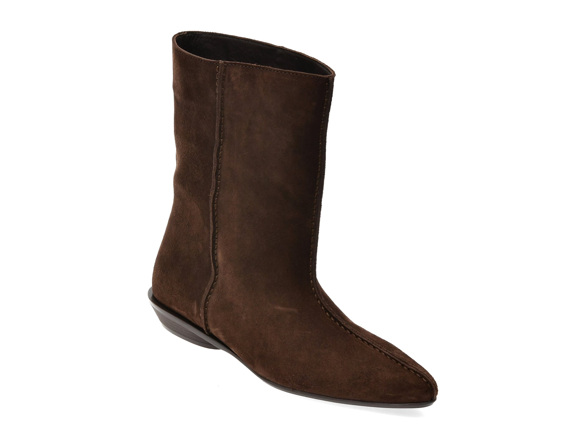 Botine EPICA maro, 5005116, din piele intoarsa