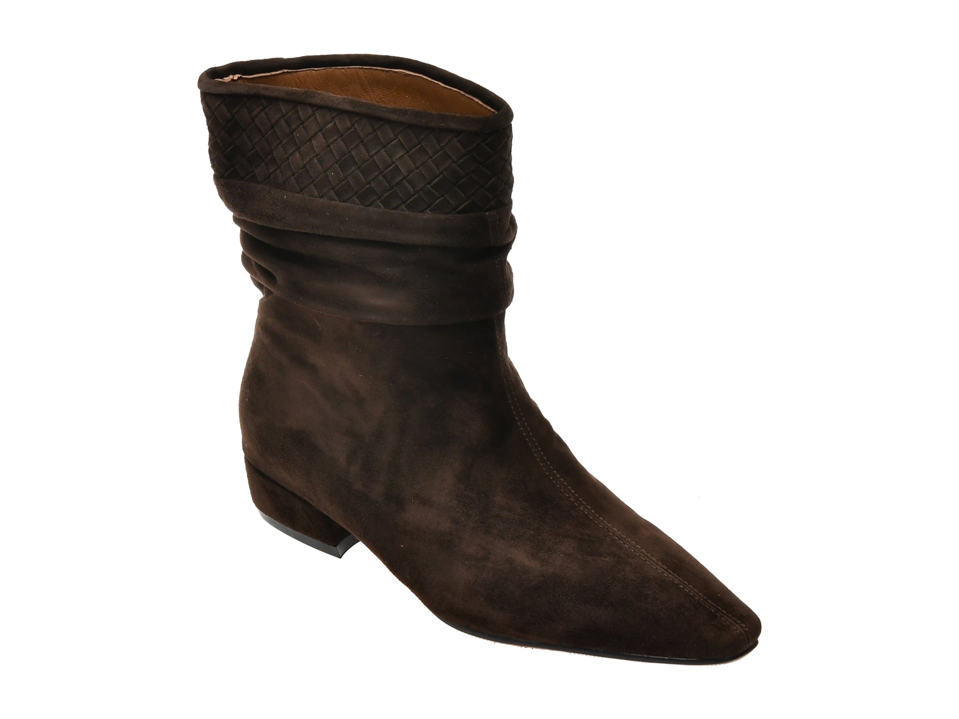 Botine EPICA maro, H520, din piele intoarsa