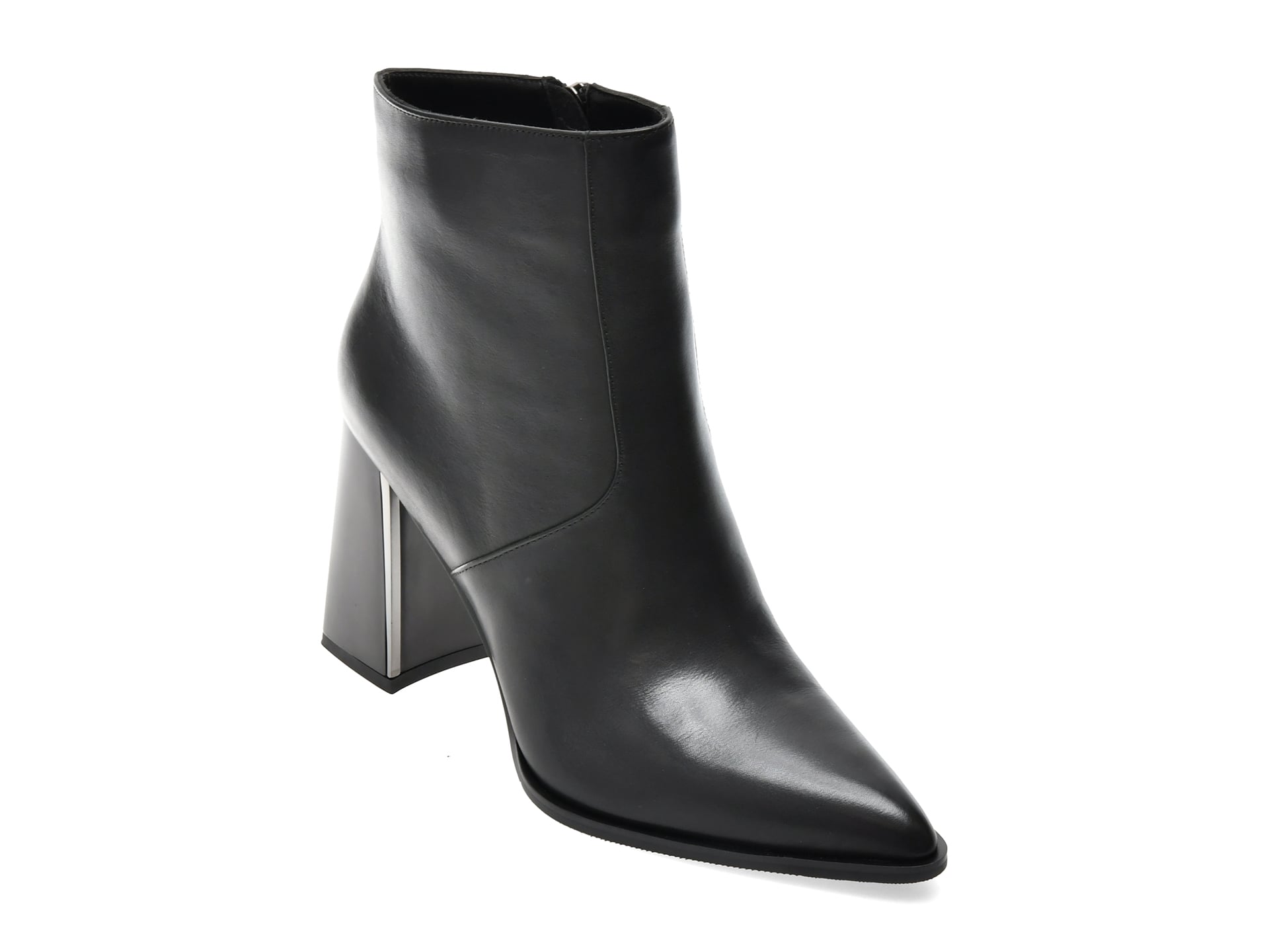 Botine EPICA negre, G3164, din piele naturala