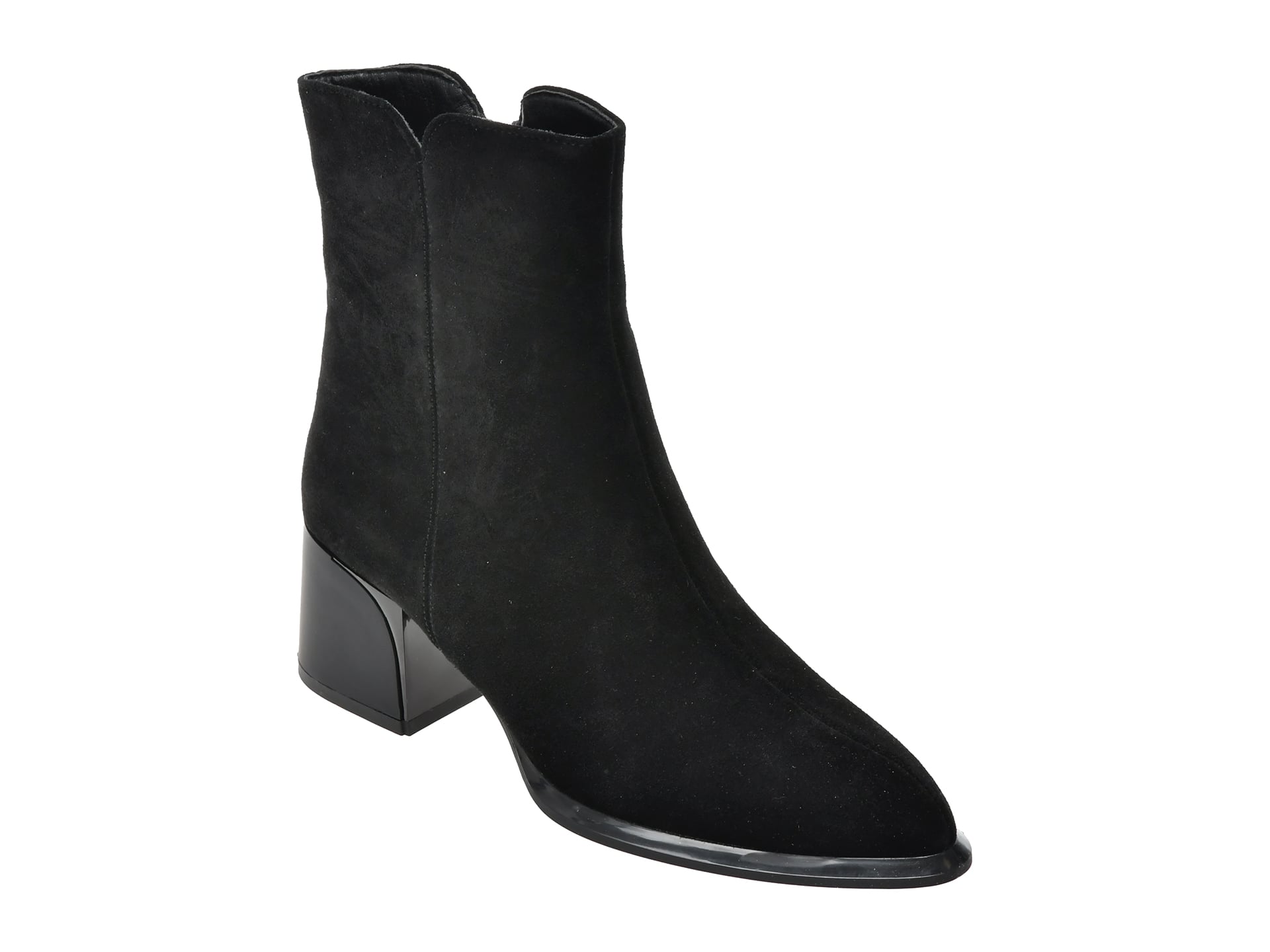 Botine FLAVIA PASSINI negre, 1306G67, din piele intoarsa