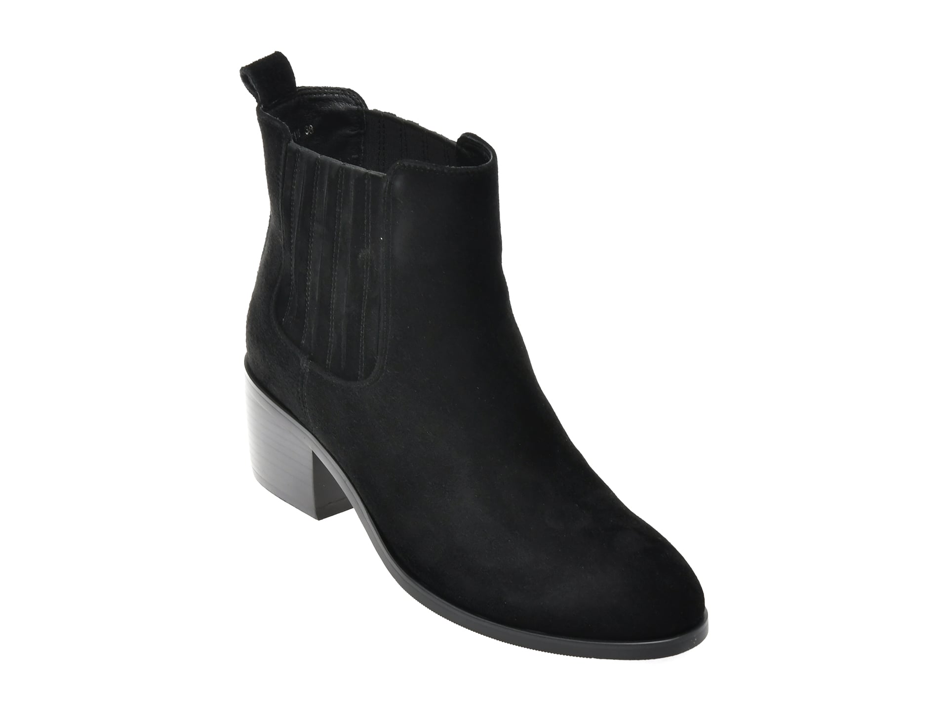 Botine FLAVIA PASSINI negre, AC6433, din piele intoarsa