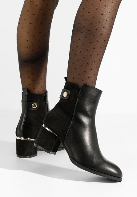 Botine cu toc gros Sikora V2 negre