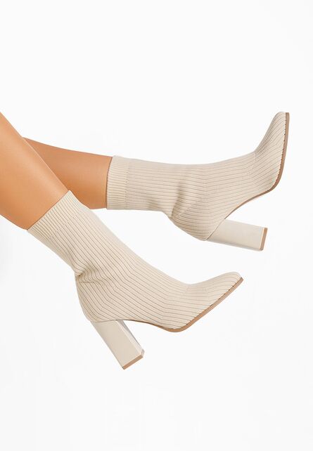 Botine tip soseta Daisa bej