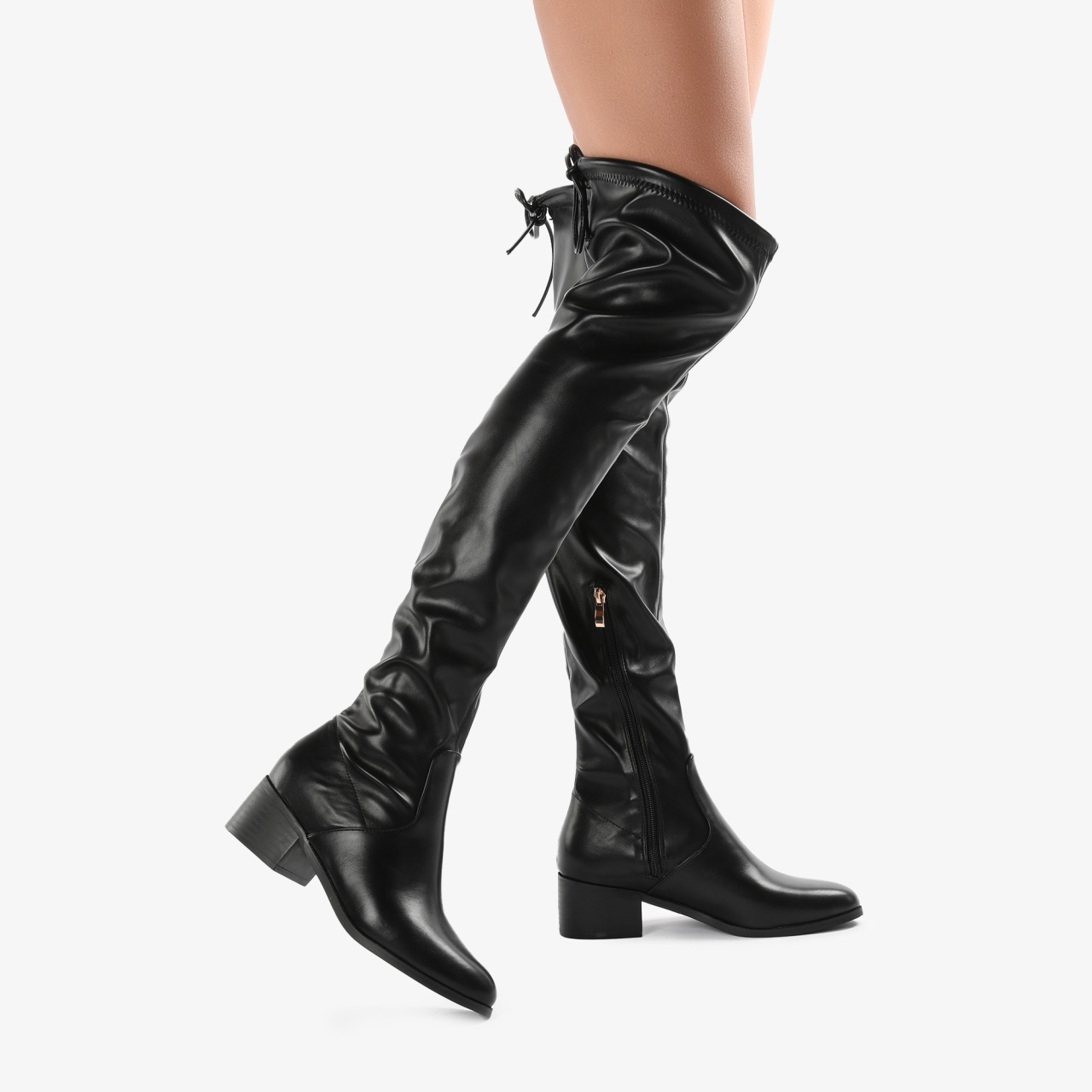 Cizme dama din Piele Ecologica CRL0693 Negre